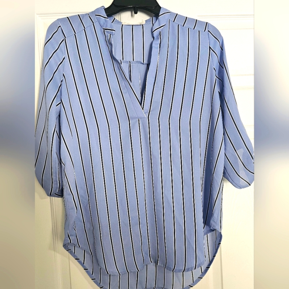 Blue stripe blouse